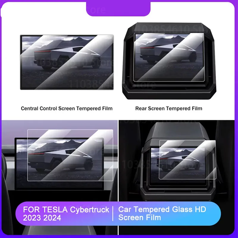 

For Tesla Cybertruck 2024 2023 HD Touch Screen Protector Center Control Screen Glass Film Tempered Glass Navigation Protection