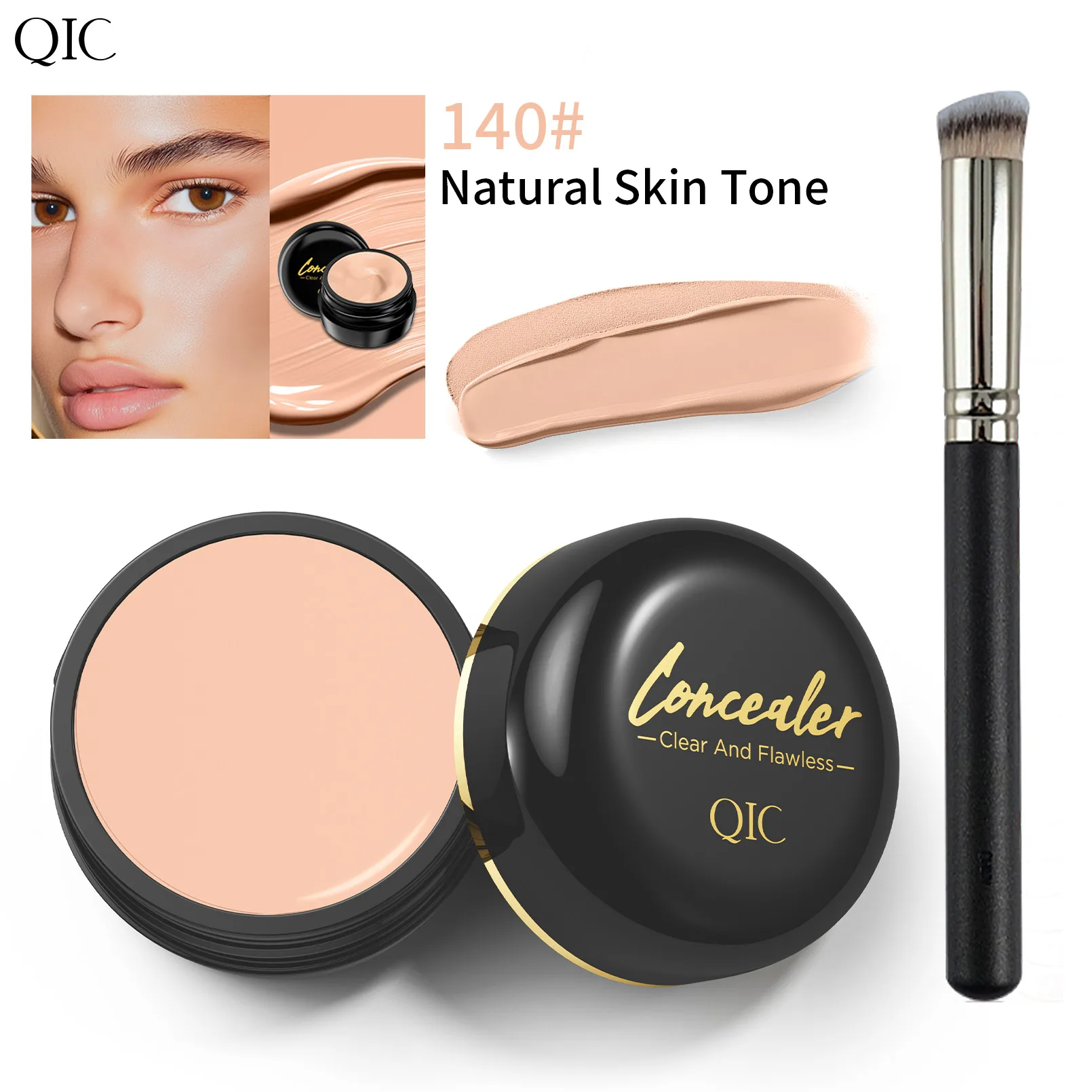 Hydraterende oogverhelderende concealer en contourcrème - volledige dekking, langdurige, corrigerende oogconcealer voor een perfecte look make-up