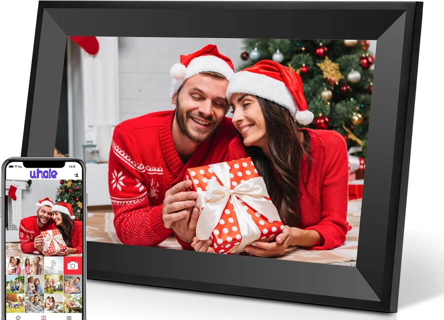 

Uhale 10.1' HD Touch Screen Digital Photo Frame, 16GB, WiFi, Auto-Rotate, Free App Sharing