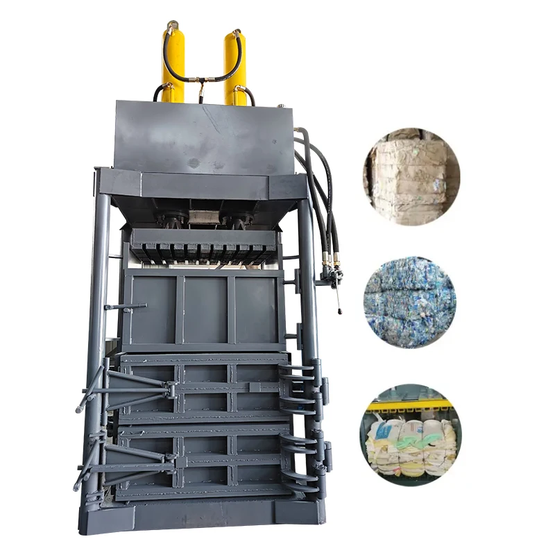 油圧梱包機 衣類廃棄物圧縮機 農場飲料産業 プラスチックフィルム包装 垂直梱包機