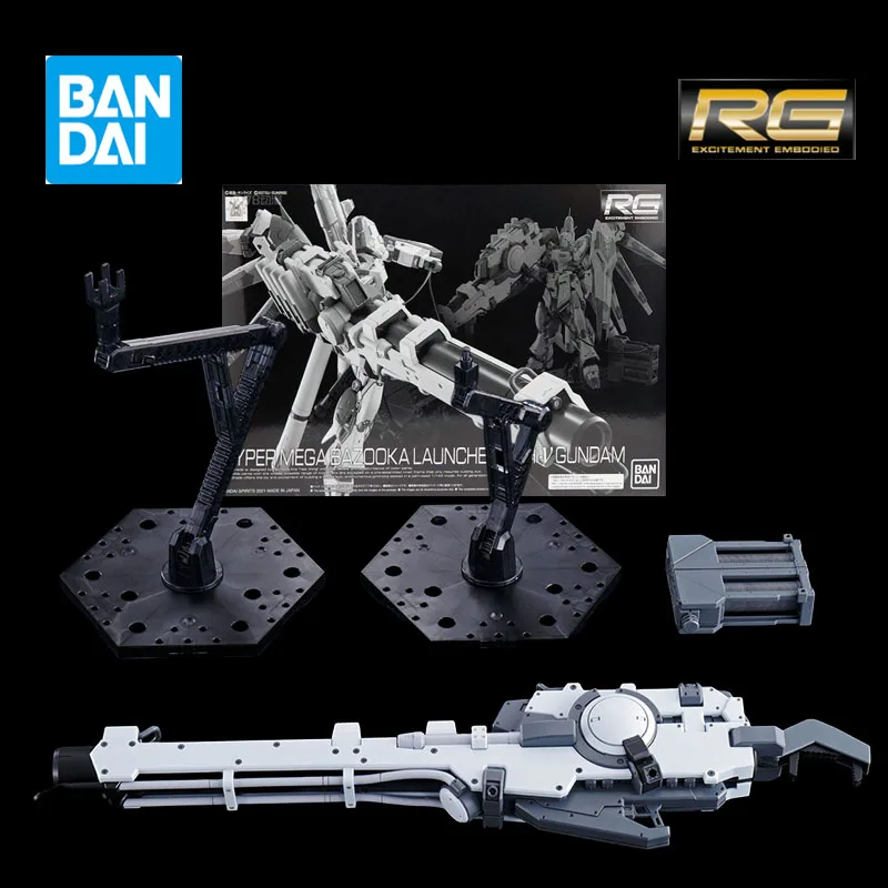 بانداي الأصلي أطقم منمذجة RG 1/144 HI-V GUNDAM HWS أنيمي عمل الشكل التجمع نموذج هدايا للأولاد معبأة في صناديق الرغوة