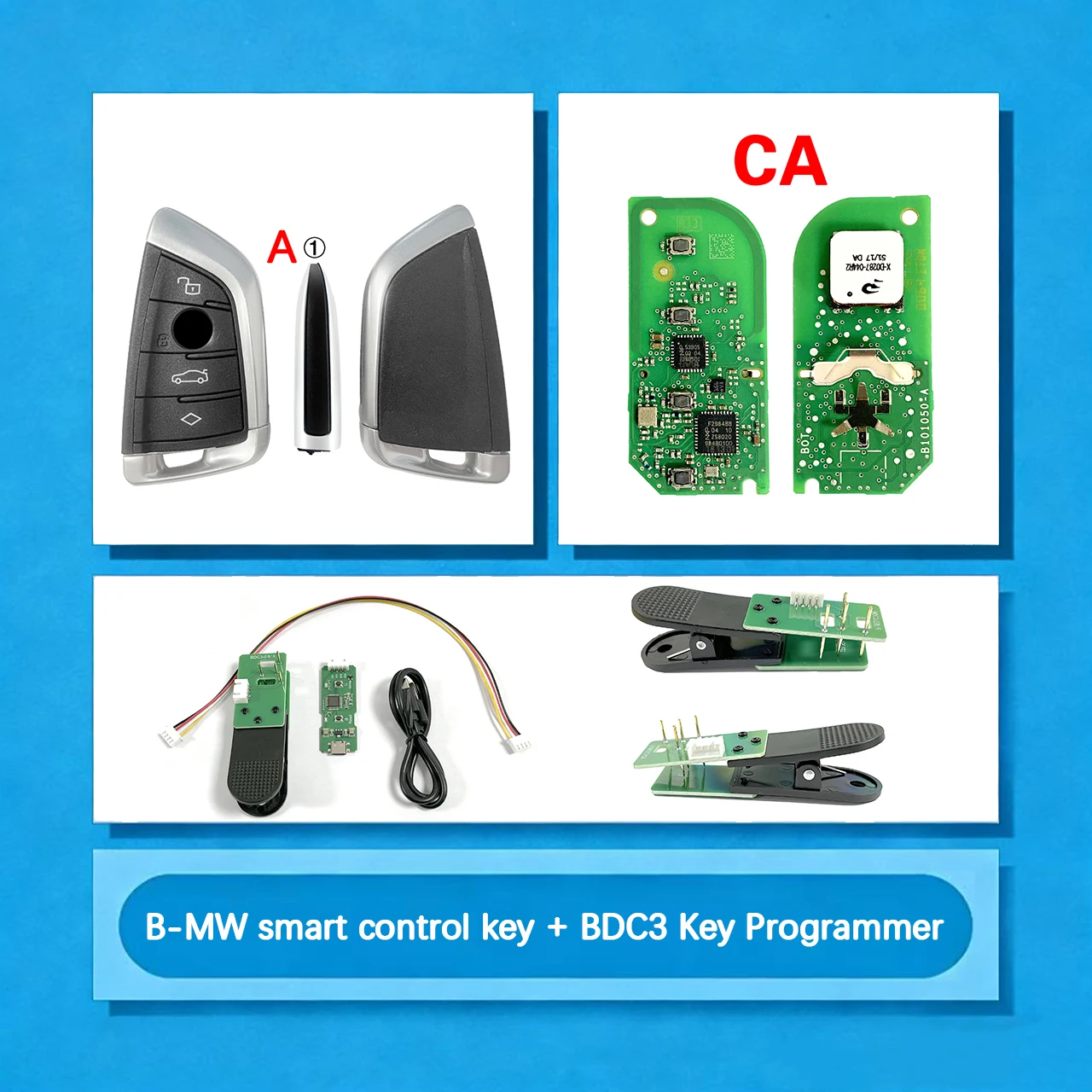 B-MW N5F-ID21A 434MHz 49 Chip Smart Key Programmer Compatible with BDC2 BDC3 System B-MW X3 G01 X4 G02 Remote Key Replacement