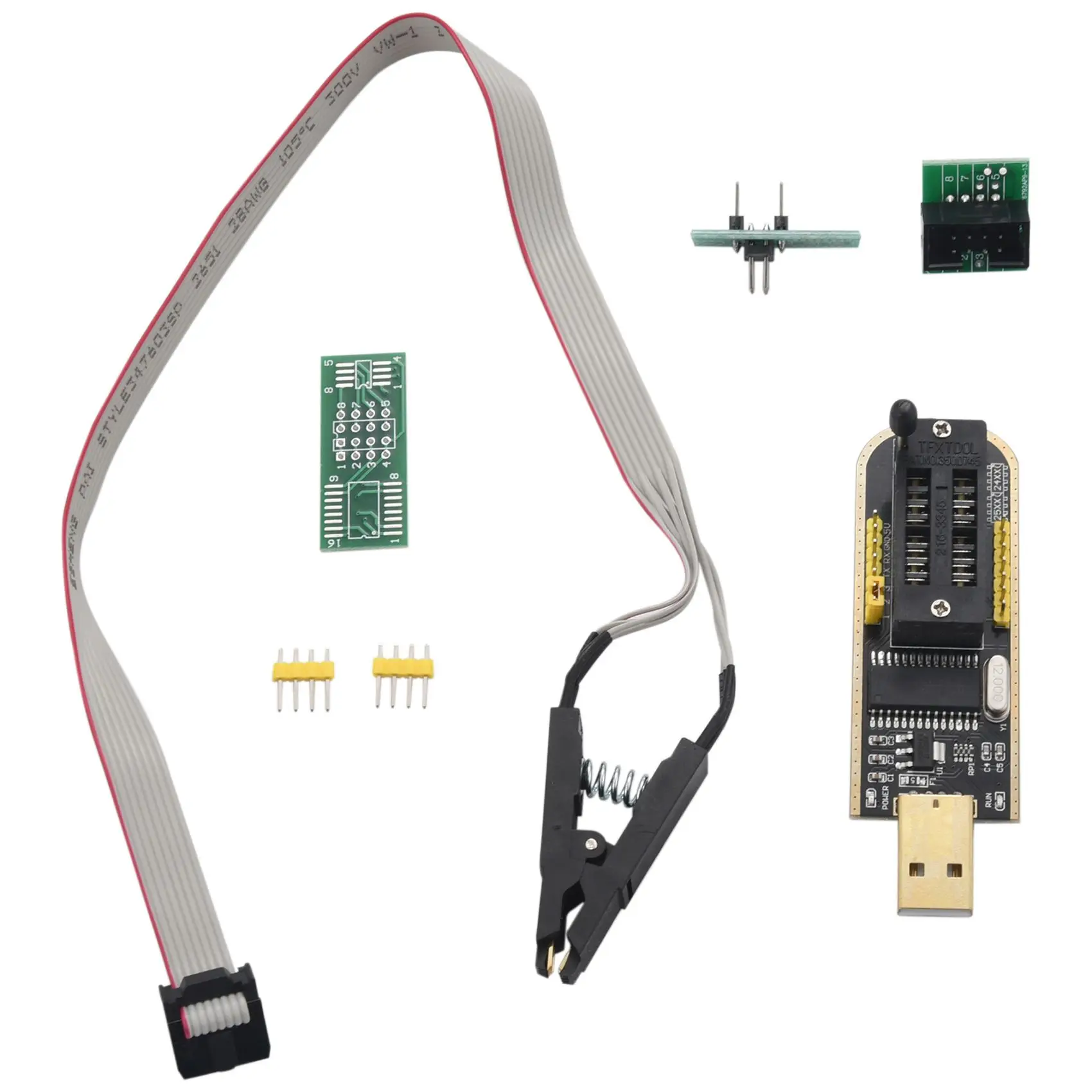 SOP8 SOIC8 Test Clip for EEPROM 25CXX / 24CXX with CH341A 24 25 Series EEPROM Flash Bios USB Programmer