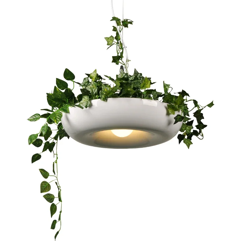 

Nordic Plant Chandelier DIY Dense Garden Decoration Modern European Restaurant Office Artist Home Decorative Lamps Without Bulb