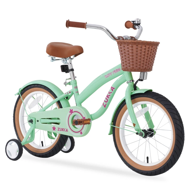 

Multiple Colors,Girls Bike for 4-7 Years Old Kids,16 inch wheel , Training Wheels Included