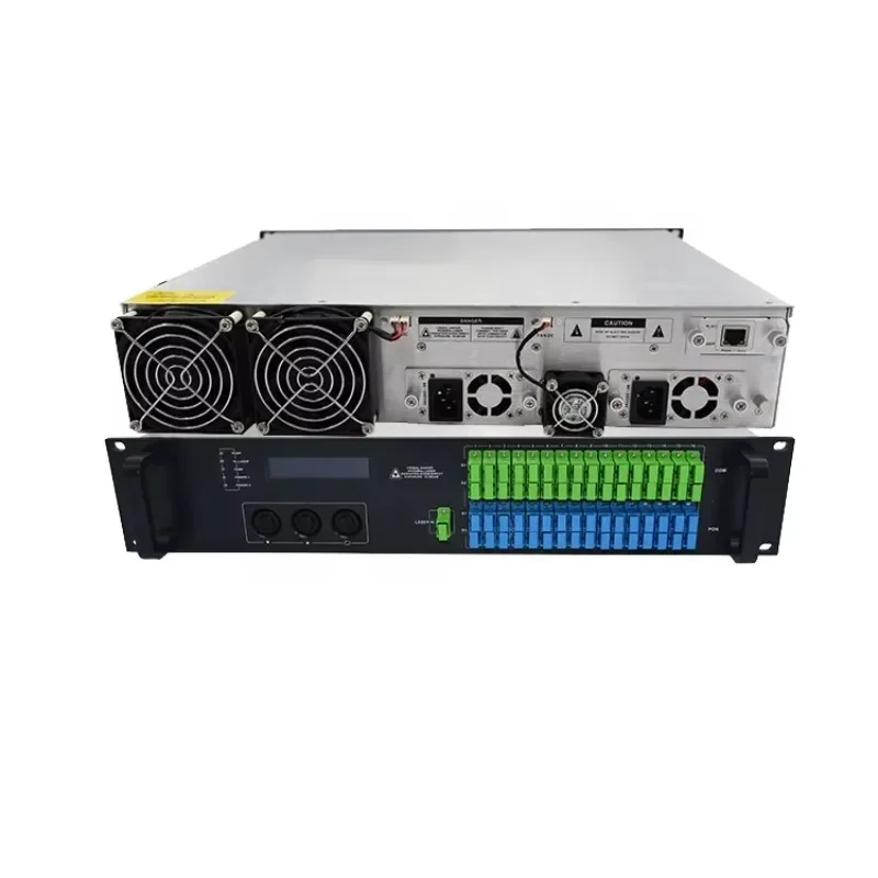 32 Ports 1550nm Fiber Optical Amplifier EDFA EYDFA with WDM CATVSCOPE FTTH Triple Play Solution JDSU PUMP