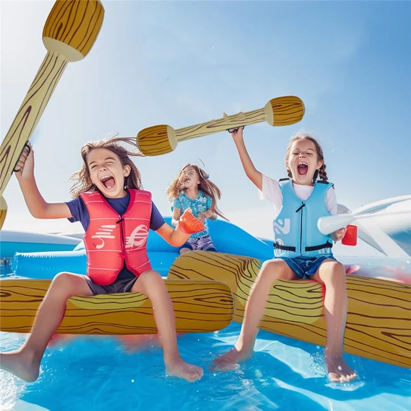 Excelentes juguetes inflables de fila flotante, juego de Fiesta EN LA Piscina para niños adultos, balsas de troncos para flottar juguetes para juegos de playa de verano