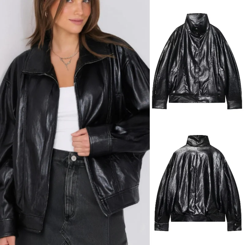 

Женская куртка-пилот, верхняя одежда, модная сексуальная осенняя мода 2025 года, повседневный уличный стиль