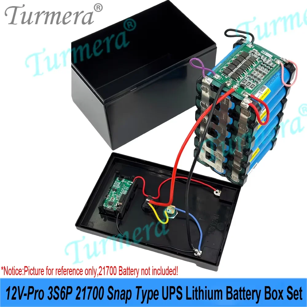 12V Pro Battery 21700 Box Set Snap Type 3S6P 40A BMS Customize Capacity Displayer 2*USB 5V Power Bank Controllable Dual-Channel