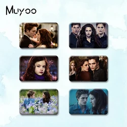 2023 New Arrival Fashion Twilight Renesmee Edward Bella Rectangle Badge Pin Handcraft Jewelry Brooch Pins