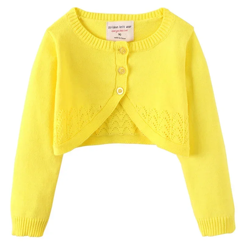 1-7Y Fashion Baby Girls Cardigan Princess Shawl Knit Jacket Girls Sweater Coat Cotton Infant Knitted Cardigan Baby Knit Clothes