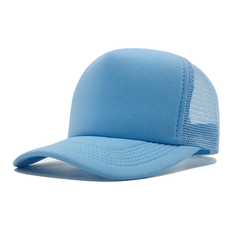 Angepasst Gedruckt Logo Schwamm Mesh Cap Einfarbig Baseball Hut Sonnenschirm Und Sonnenschutz Reise Caps Lkw Kappe Entenschnabel Hüte