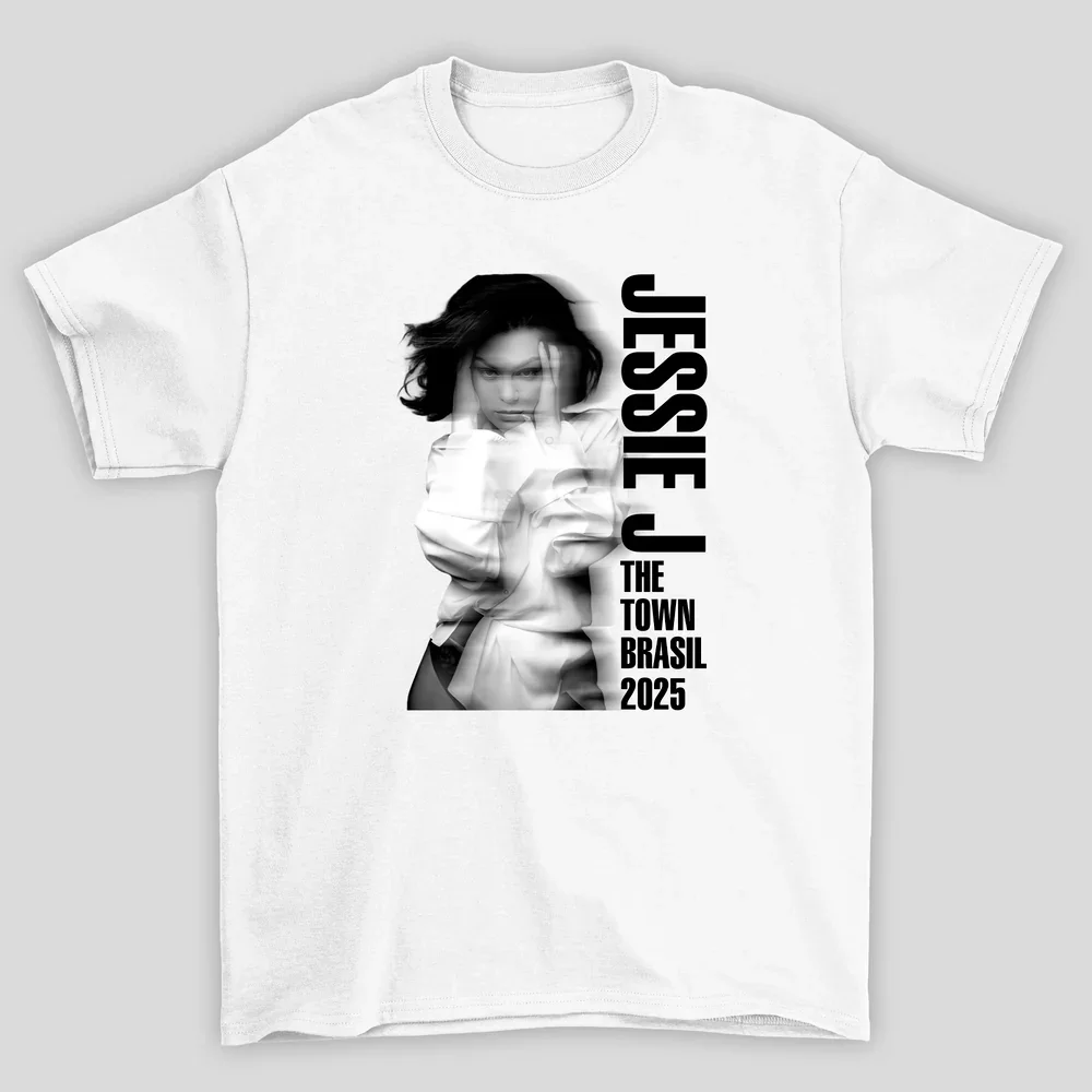 2025-26 جيسي ج. تي شيرت The Town Graphic 100% من القطن الخالص المطبوع POP ARTISTS Trend للجنسين كبير الحجم وقابل للتنفس كاجوال