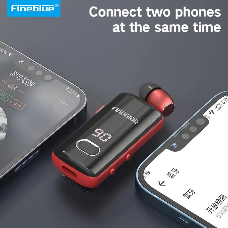 Fineblue-auriculares inalámbricos F580, cascos portátiles retráctiles con Bluetooth 5,3, recordatorio de llamadas, vibración, deportivos, F920, F520