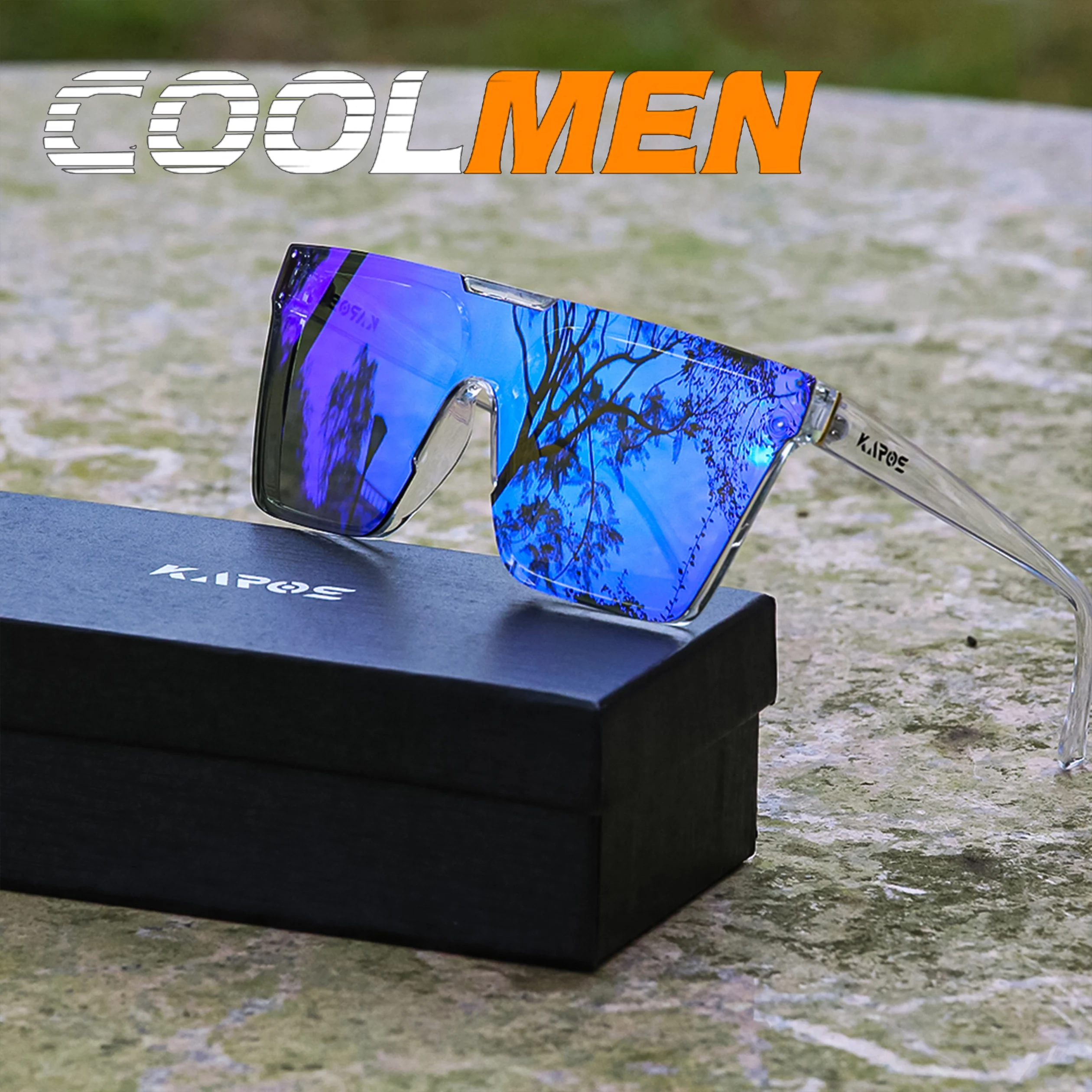 

COOLMEN Fashion Sunglasses Beach Sun Glasses Colorful UV400 Men Women Outdoor Large Frame Oversized Sports Goggle YZ2017WB