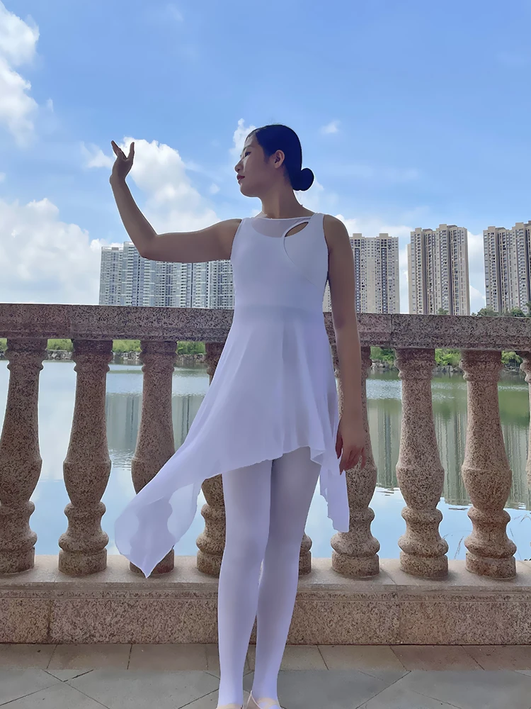 여성용 발레 댄스 원피스, 연습복, 성인용 거즈 스커트, 망사 드레스, 롱 스커트, 공연복