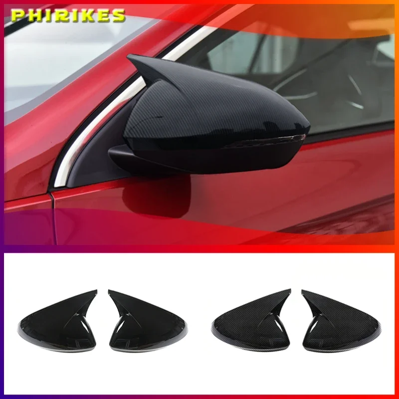 Bat Style Mirror Cover For Opel Insignia 2017 2019 car accessories 2 Pieces Cover Glossy Black Shields Exterior tuning