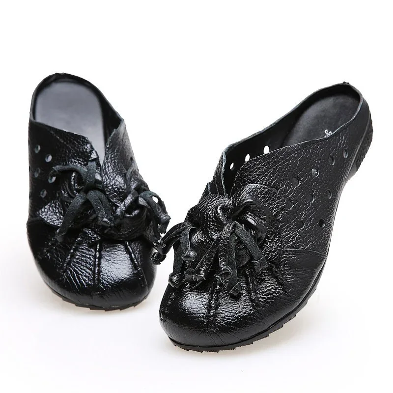 CEYANEAONew national wind fashion women\'s sandals summer retro skeleton hollow leather shoes selling handmade flowerscasualshoes
