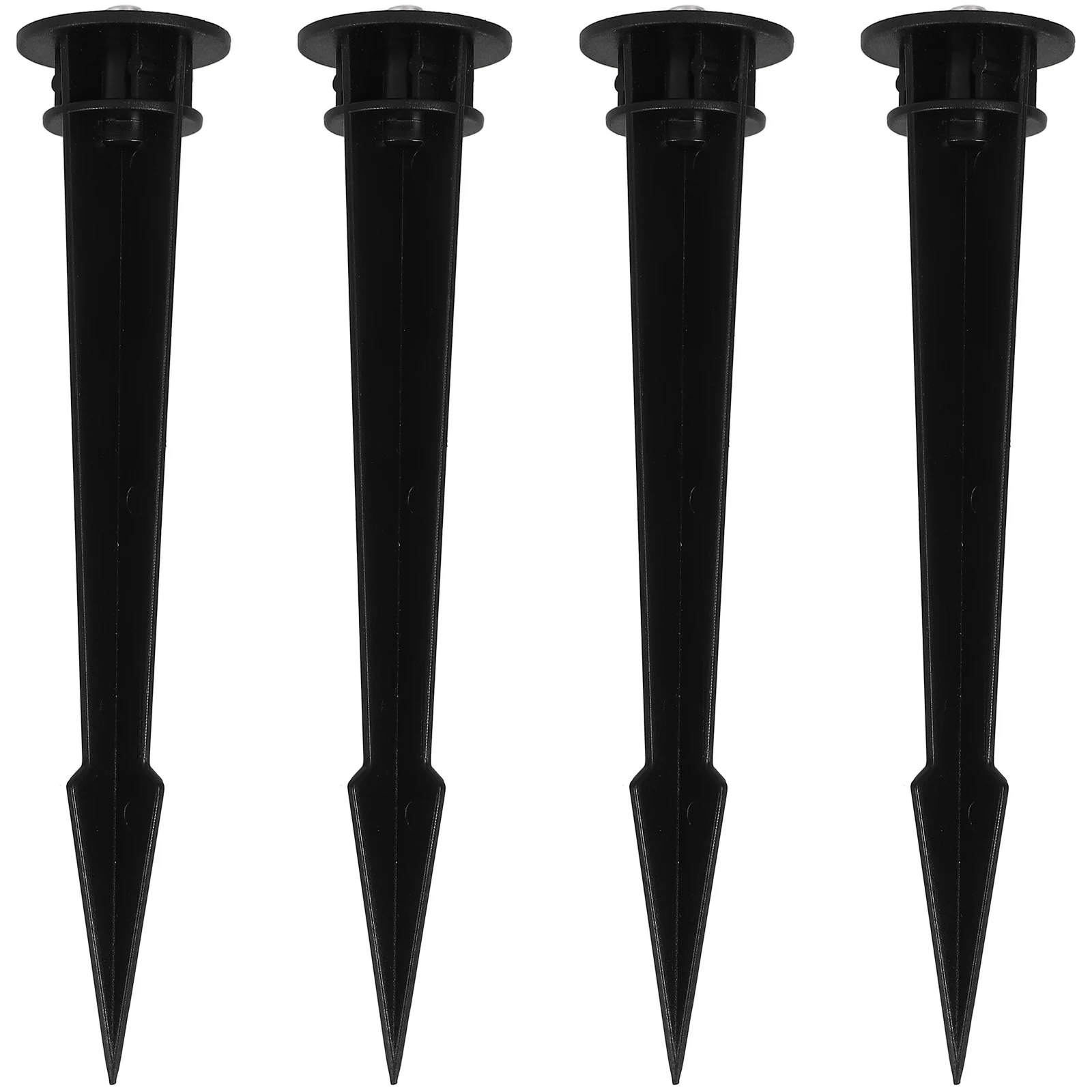 

4Pcs Solar Light Ground Stakes Threaded Spikes Plastic Replacement for Outdoor Garden Yard Pathway Flood Light Support