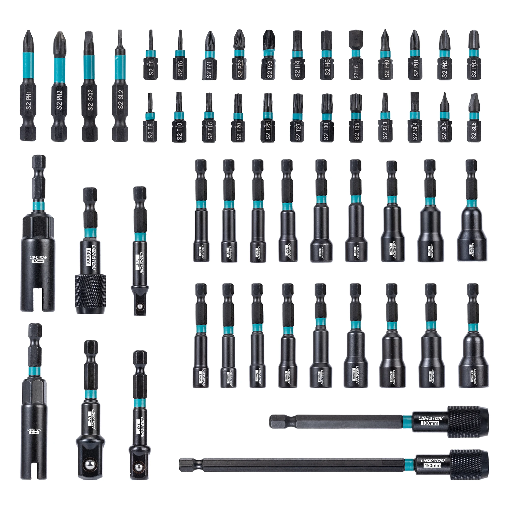 Magnetischer Mutternschlüssel-Set, 54 Stück, inklusive Steckschlüsseladapter,