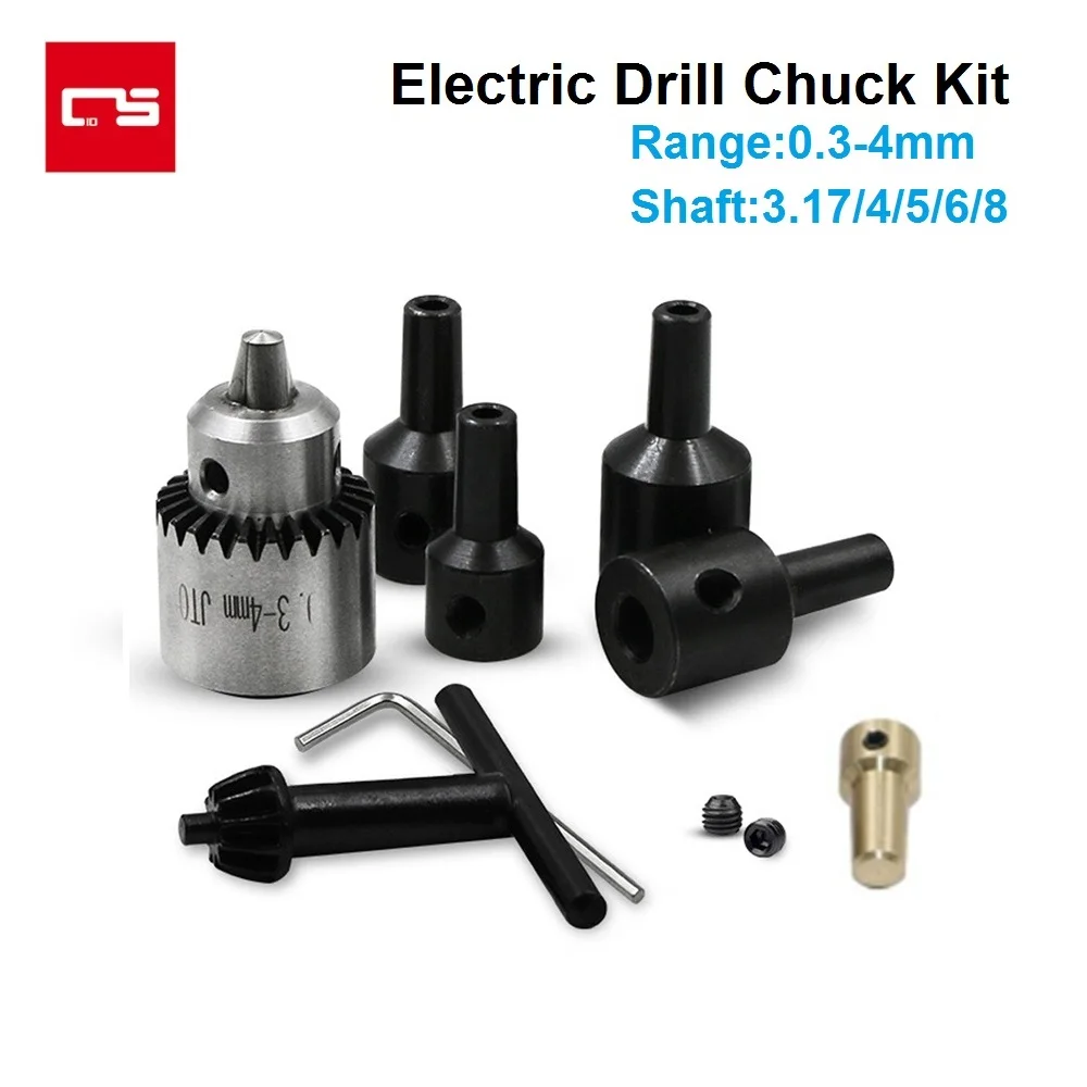 Broca Elétrica Chuck Clamping Range 0.34 mm Taper Mounted Quick Change Keyless 3.17 mm mm mm mm mm Shaft Micro Motor Drill