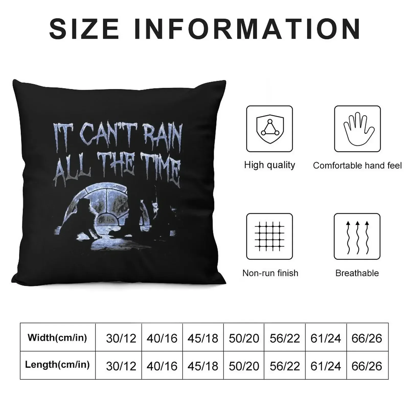 Can't Rain All The Time Deeper Blue Throw Pillow Pillowcases Cushion Covers Sofa bed pillows Luxury Sofa Cushions pillow