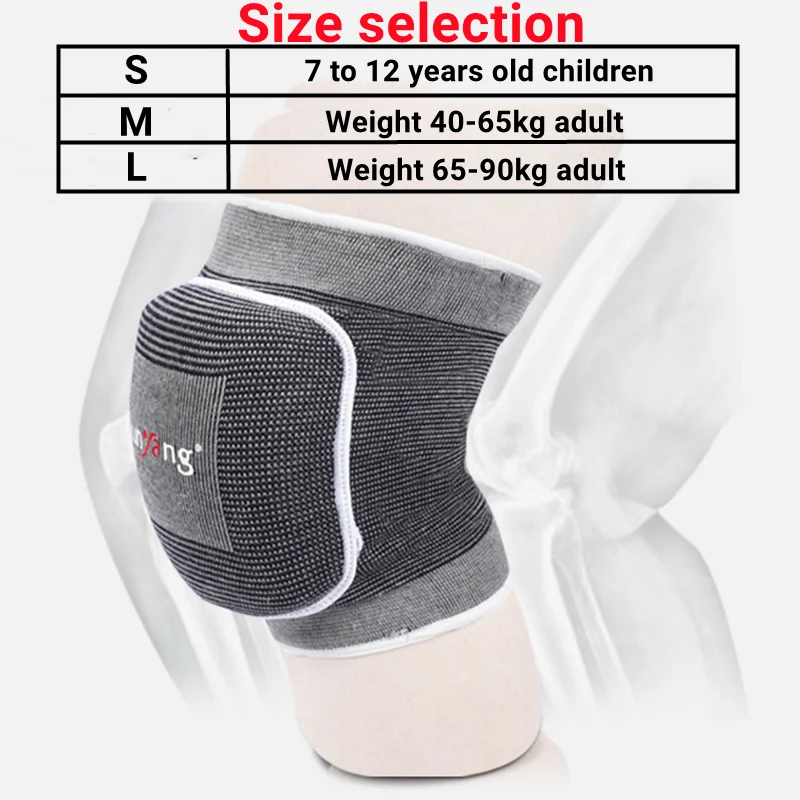 Upgrade Sport Sponge Knee Pad Double Thickness Knee Brace for Volleyball Work Dance Garden Breathable Absorb Sweat Warm Knee Pad