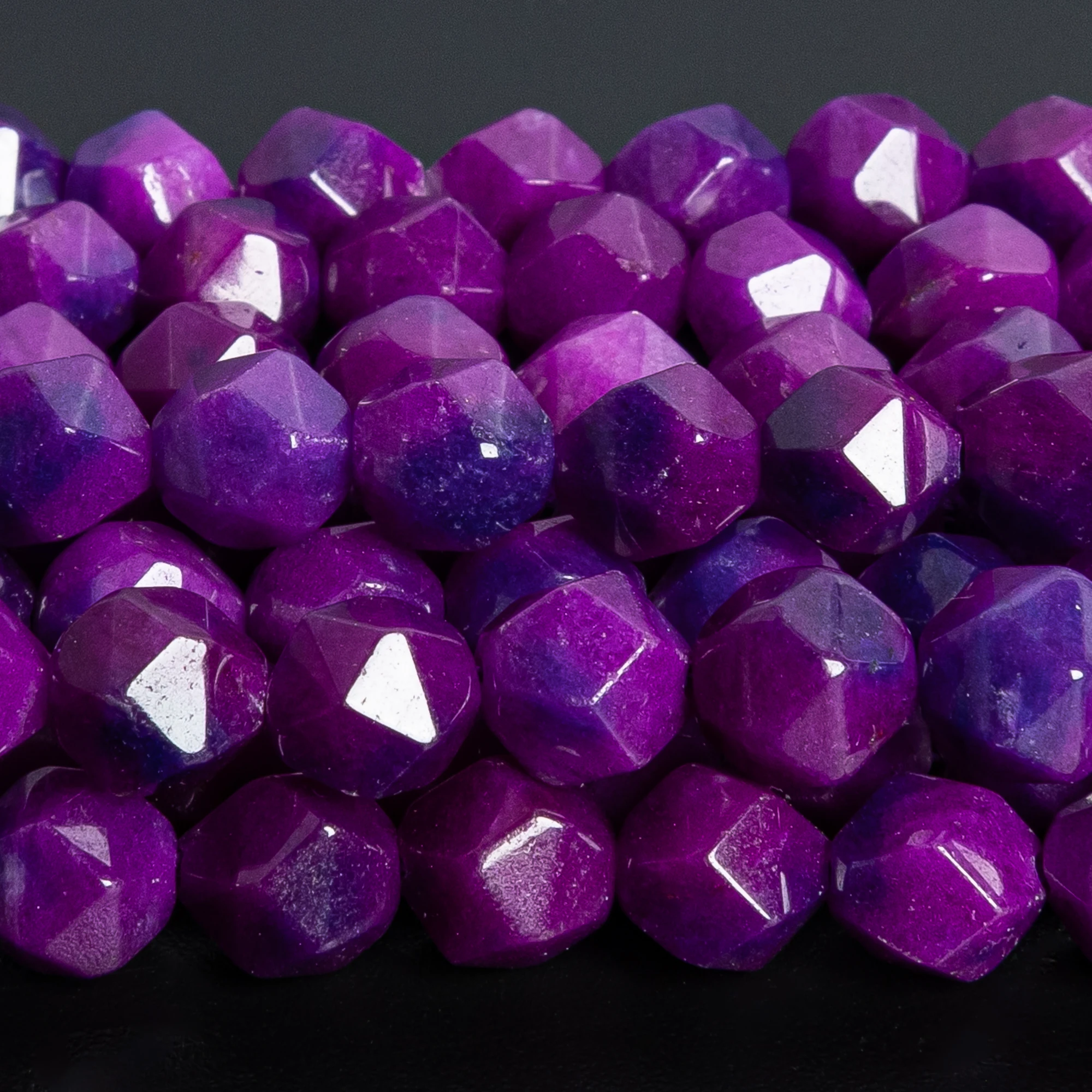 Faceted Sugilite Gemstone Losse Beads Natural 7-8mm Purple Round Smooth Energy Stone Power Beads for Jewelry Making 15