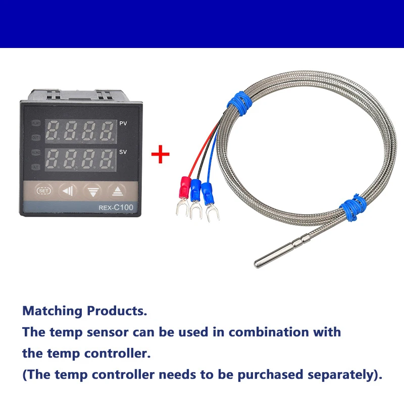 Pt100 high temperature probe type temperature sensor glass fiber insulation high temperature platinum thermal resistance 450℃