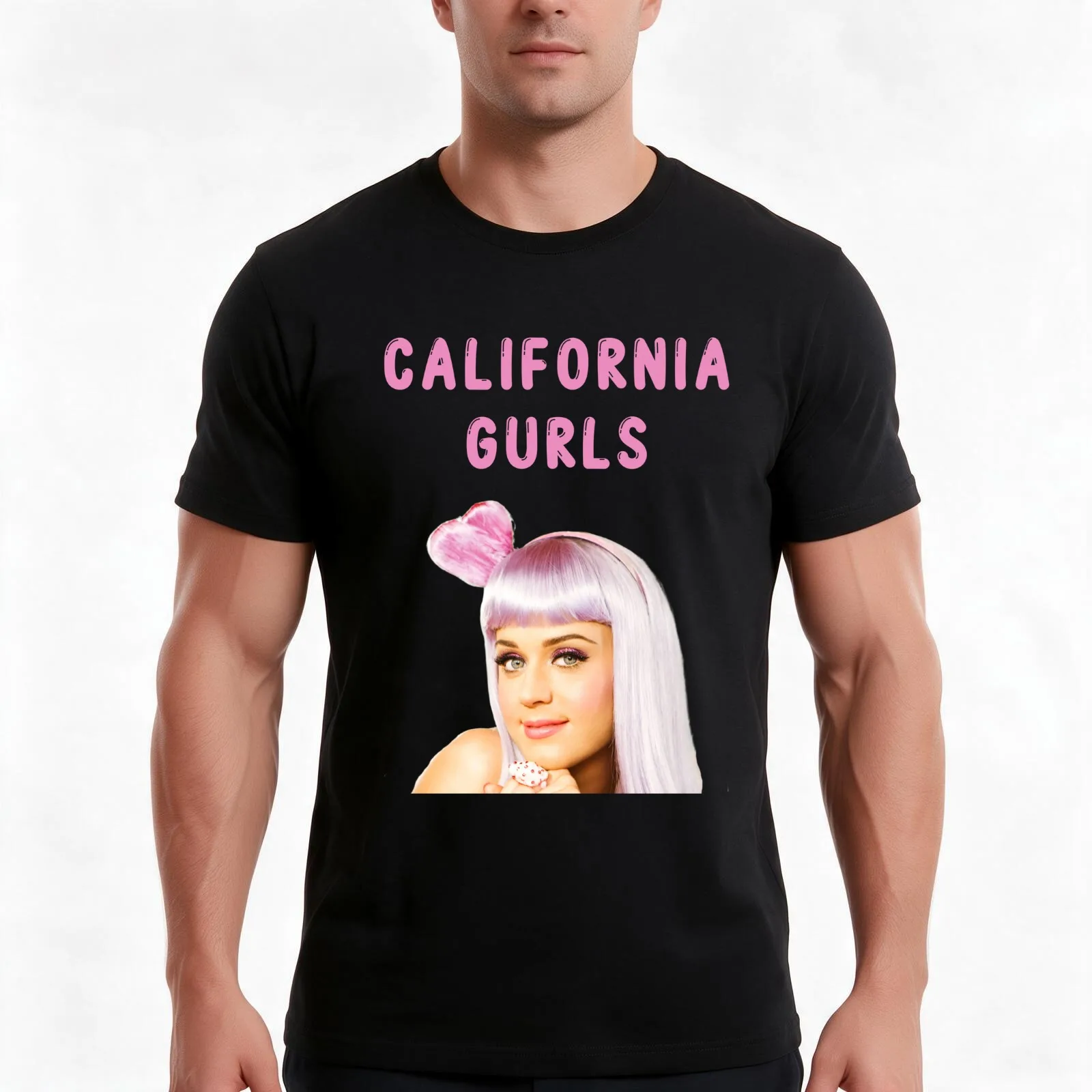 California Gurls Katy Perry Teenage Dream T-Shirt, Summer Casual Cotton Tee, Oversized Streetwear Tops, Vintage Graphic Print