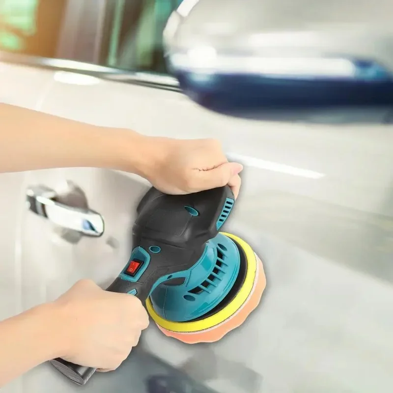 

6 Variable Speed Cordless Car Polisher with Powerful Motor, Ergonomic Handle, Includes Polishing Gloves and Apron Set