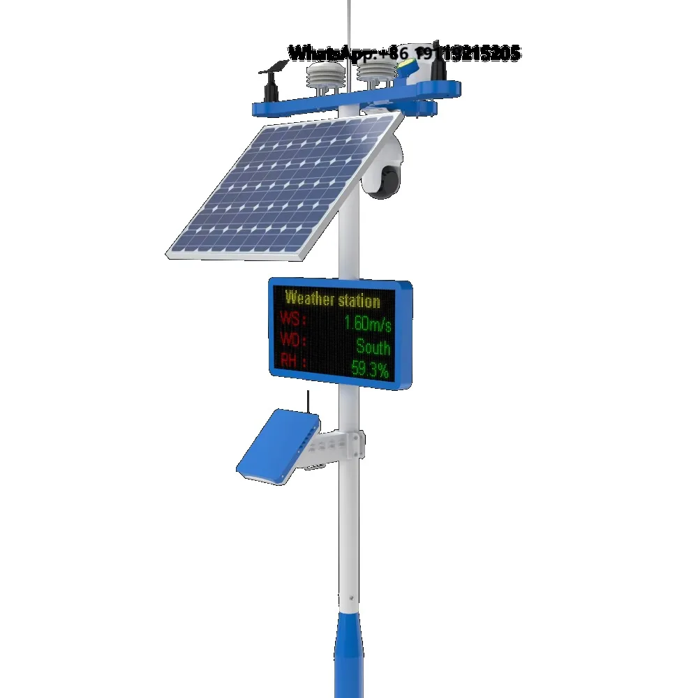 OEM IOT Smart Outdoor Environmental Sensor Station with Solar Power-Weather Station & Air Quality for Gardens & Farms