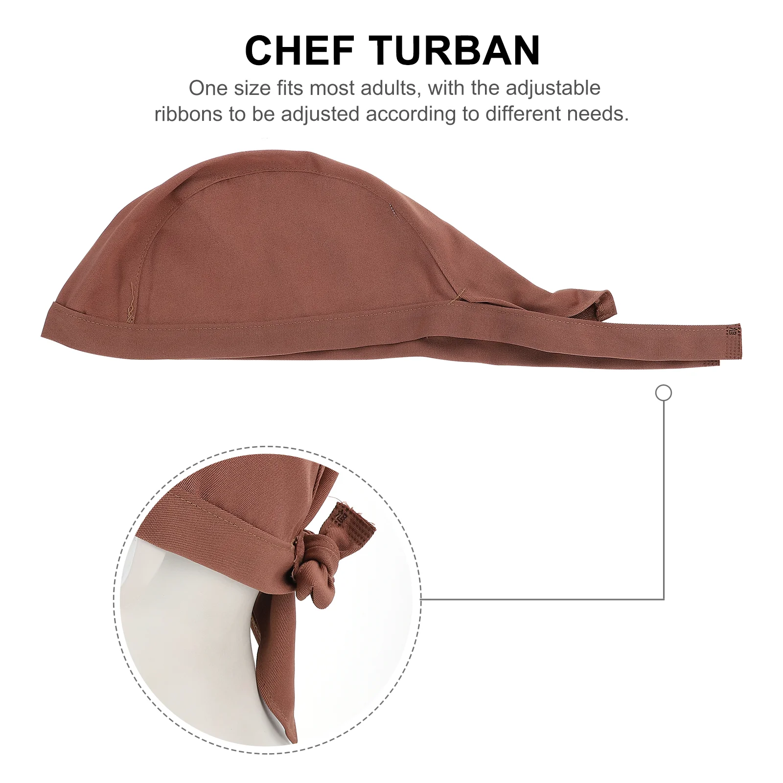 Chapeau de chef en coton, 2 pièces, chapeau de chef, chapeau de travail de cuisine, chapeau classique, turban de cuisine