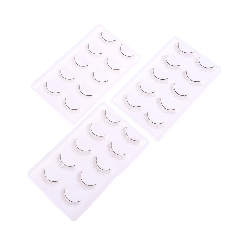 5 pares de práctica de pestañas, suministros para extensiones de pestañas, tira de pestañas postizas para entrenamiento, extensión de pestañas, herramienta de maquillaje de belleza