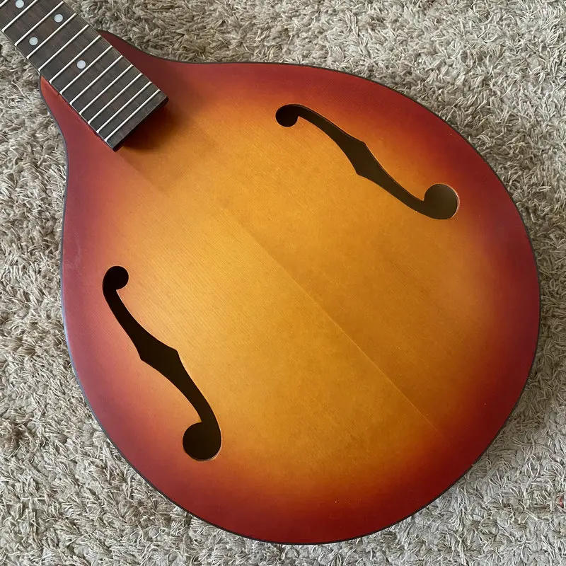

H248 Cherryburst Ozark Mandolin Guitar Semi Finished without Hardwares Double F Sound Holes for DIY