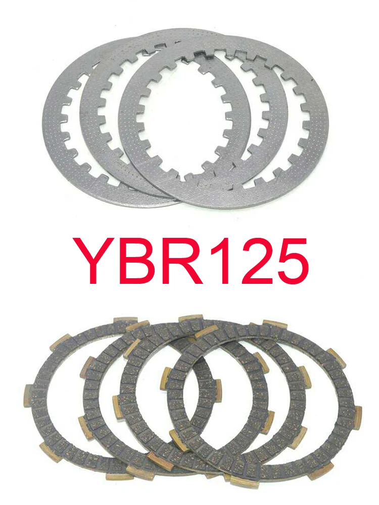 Motorcycle Clutch Friction Disk Clutch Disc Plate for Yamaha Jianshe YBR125/K/ED XTZ125 JYM125 Engine Transmission Clutch Parts