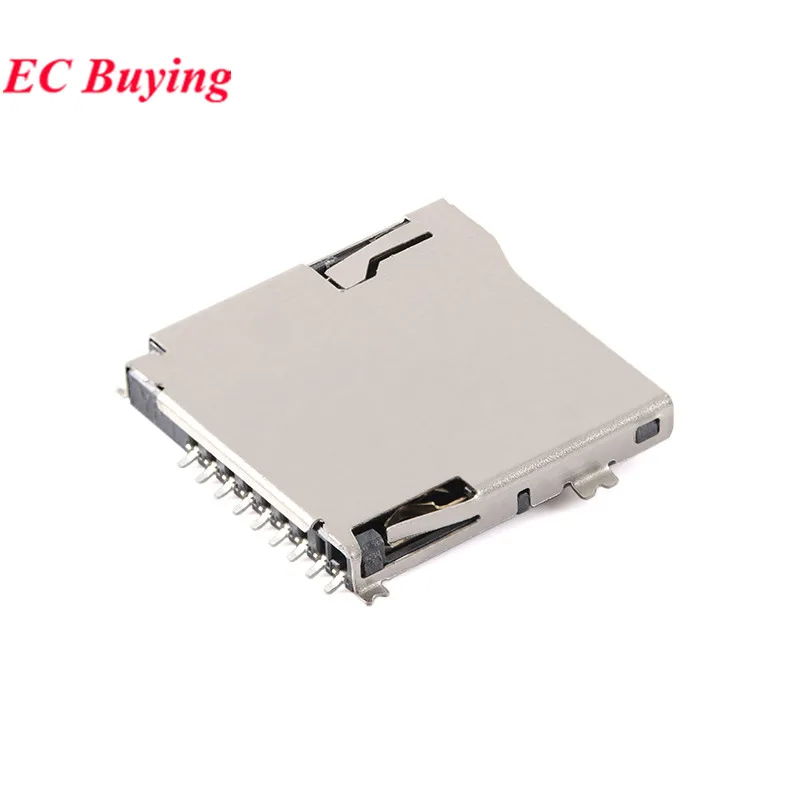 10PCS/5PC 9Pin Micro SD Card Slot Connector TF Self-elastic MicroSD Card Holder Deck For Phone Tablet Vehicle Navigation Pop-up image 2