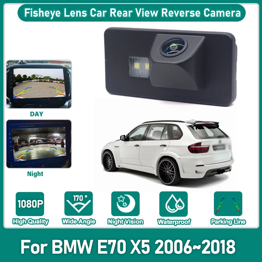 Reverse Camera For BMW E70 X5 2006~2009 2012 2015 2016 2017 2018 CCD Night Vision Rear View Camera license plate Camera Backup