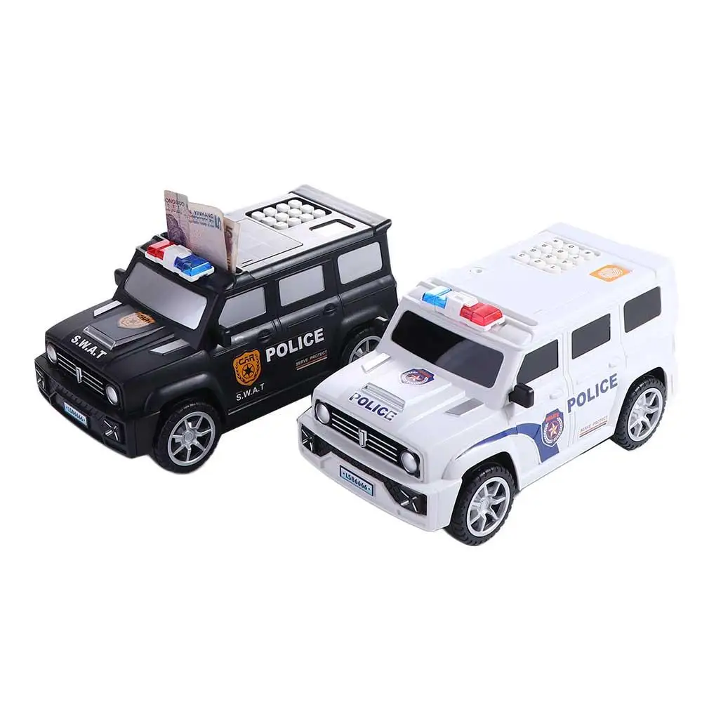 Password Atm Children Toys Cash Coin Can Fingerprint Password Car Model Piggy Bank Swat Car Model Money Saving Box Cash Box