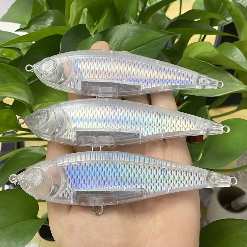 

20 шт., неокрашенные приманки Twitchbait 130 мм, 44 г, карандашные рыболовные приманки, искусственные 3D плавающие воблеры для морской рыбалки Pesca