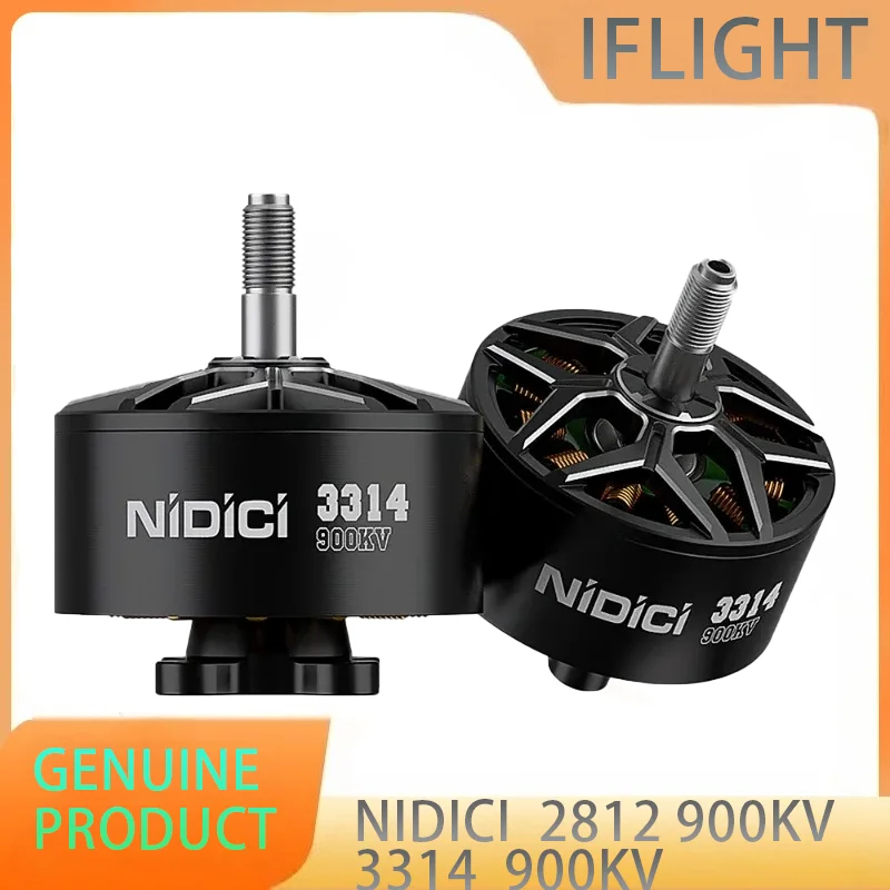 

IFlight NIDICI 2812 900KV Brushless Motor 5mm Shaft Compatible 8-9inch /3314 900KV Compatible 8-9-10inch for RC FPV Drone