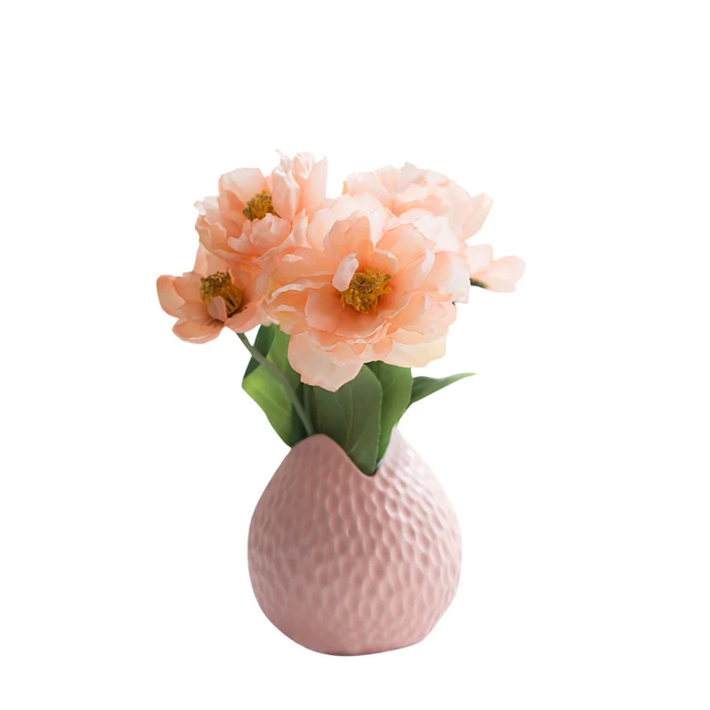 Small fresh indoor living room imitation true and false bouquet rose decoration dining table tea table decoration plastic dried