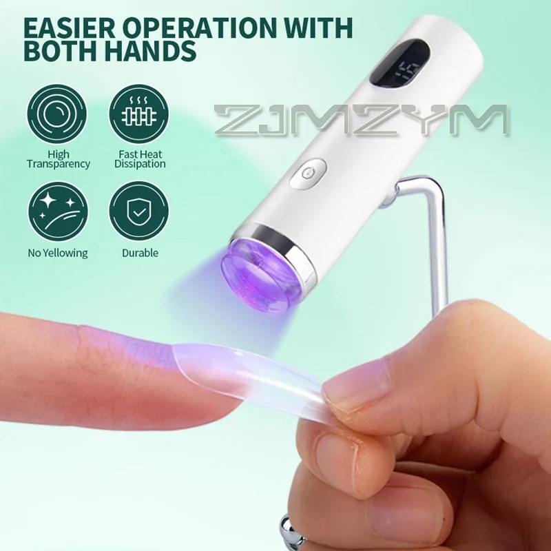 مصغرة Nailpop الأشعة فوق البنفسجية ضوء يده علاج سريع مجفف الأظافر قابلة للشحن USB مسمار علاج مصباح مع ختم سيليكون للغراء هلام البولندية