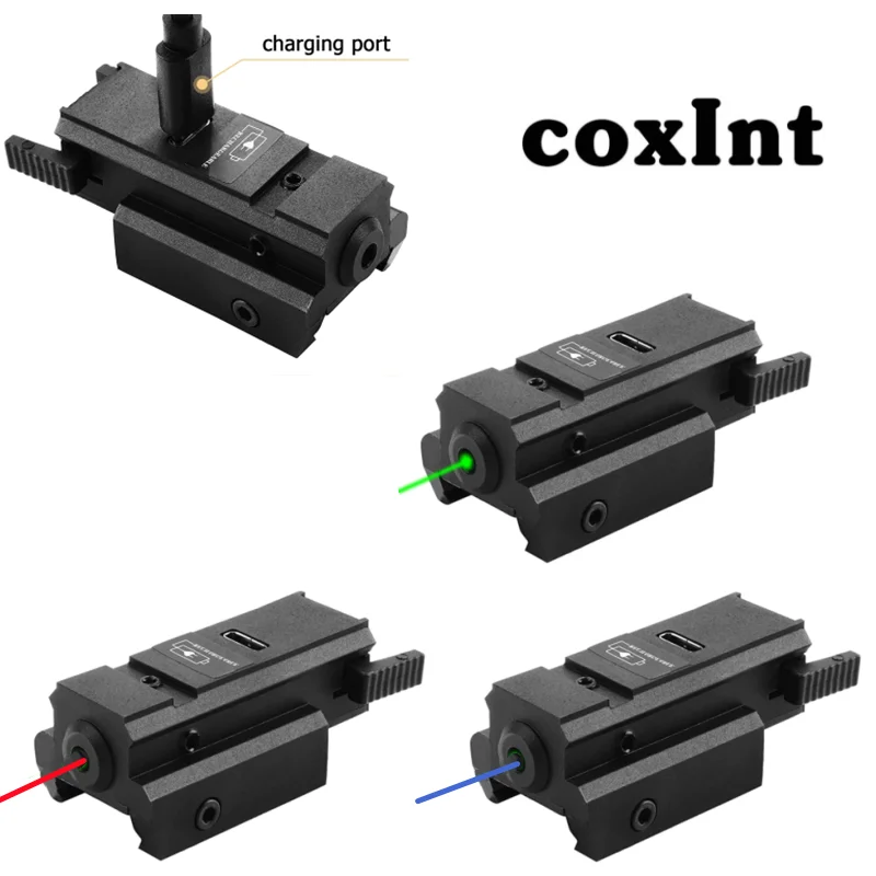 

USB Charging Hunting Gun Laser Sight Red Green Blue Dot Laser for 11mm/20mm Picatinny Weaver Rail Glock Pistol