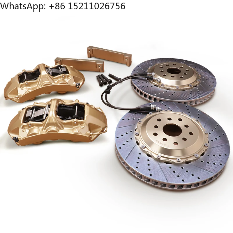 

Автомобильные аксессуары, большие 6-горшечные тормозные суппорты 380/405 мм, комплект тормозных дисковых тормозных трубок с зенковкой для Toyota Land Cruiser 200 LC300 Prado