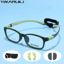 YIMARUILI New Ultralight Silicone Children Eyeglass Frame Boy Fashion Safety Kids Optical Prescription Glass Frames Girls 9015ET
