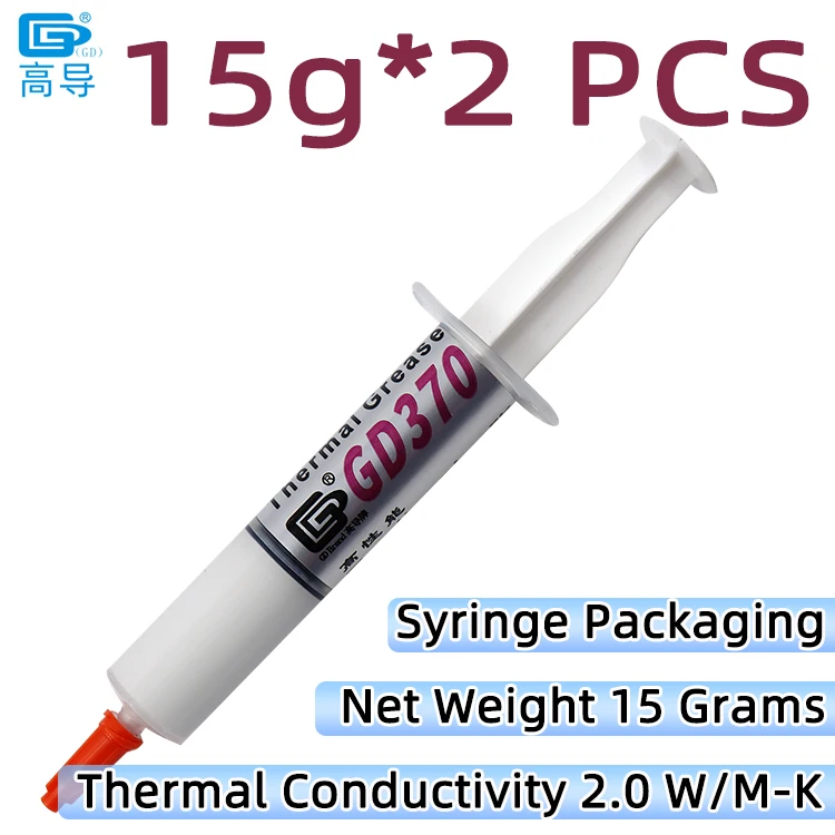 Nettogewicht 1/3/7/15/30/100/150 Gram Wit GD370 Thermisch geleidende vetpasta Gips Koellichaamverbinding voor CPU SSY ST CN HT