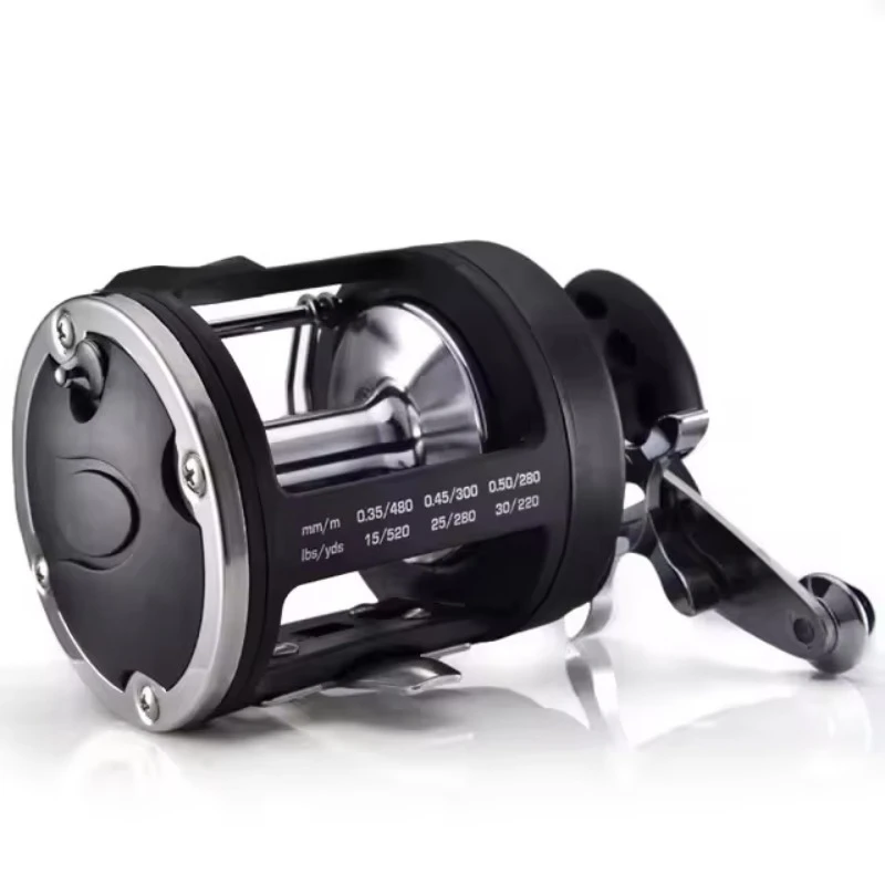 3 + 1BB 3.8:1 Gear Mulinelli per tamburo oceano in barca offshore Acqua salata Big Game Mulinello da pesca a traina in acque profonde
