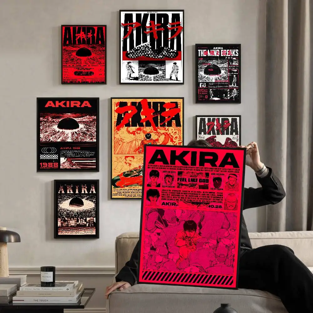 Klassische Anime A-Akira Vintage-Poster, Whitepaper-Drucke, Kunstwerke, Kawaii Raumdekoration
