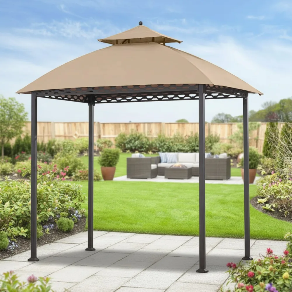 

Beige Replacement Canopy for 350 Grill Gazebo - UPF 50+ Water Resistant Fire Retardant Cover
